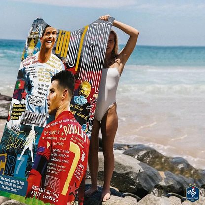 Serviette plage Cristiano Ronaldo CR7 foot-Fan2Foot
