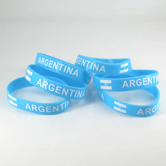 Lot de 25 Bracelets en Silicone Argentine foot-Fan2Foot