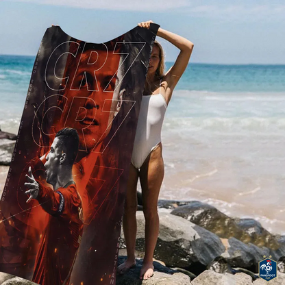 Serviette plage Cristiano Ronaldo CR7 foot-Fan2Foot