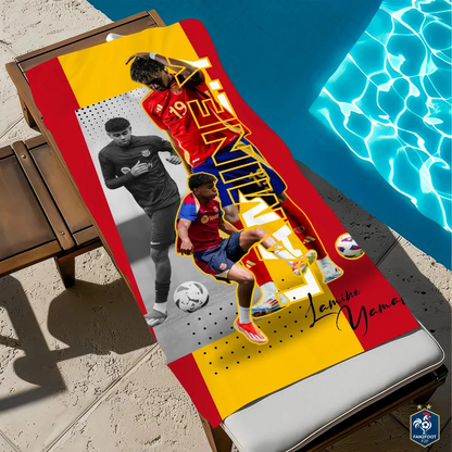 Serviette Plage Lamine Yamal foot-Fan2Foot