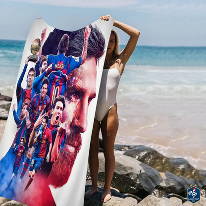 Serviette piscine Messi foot-Fan2Foot
