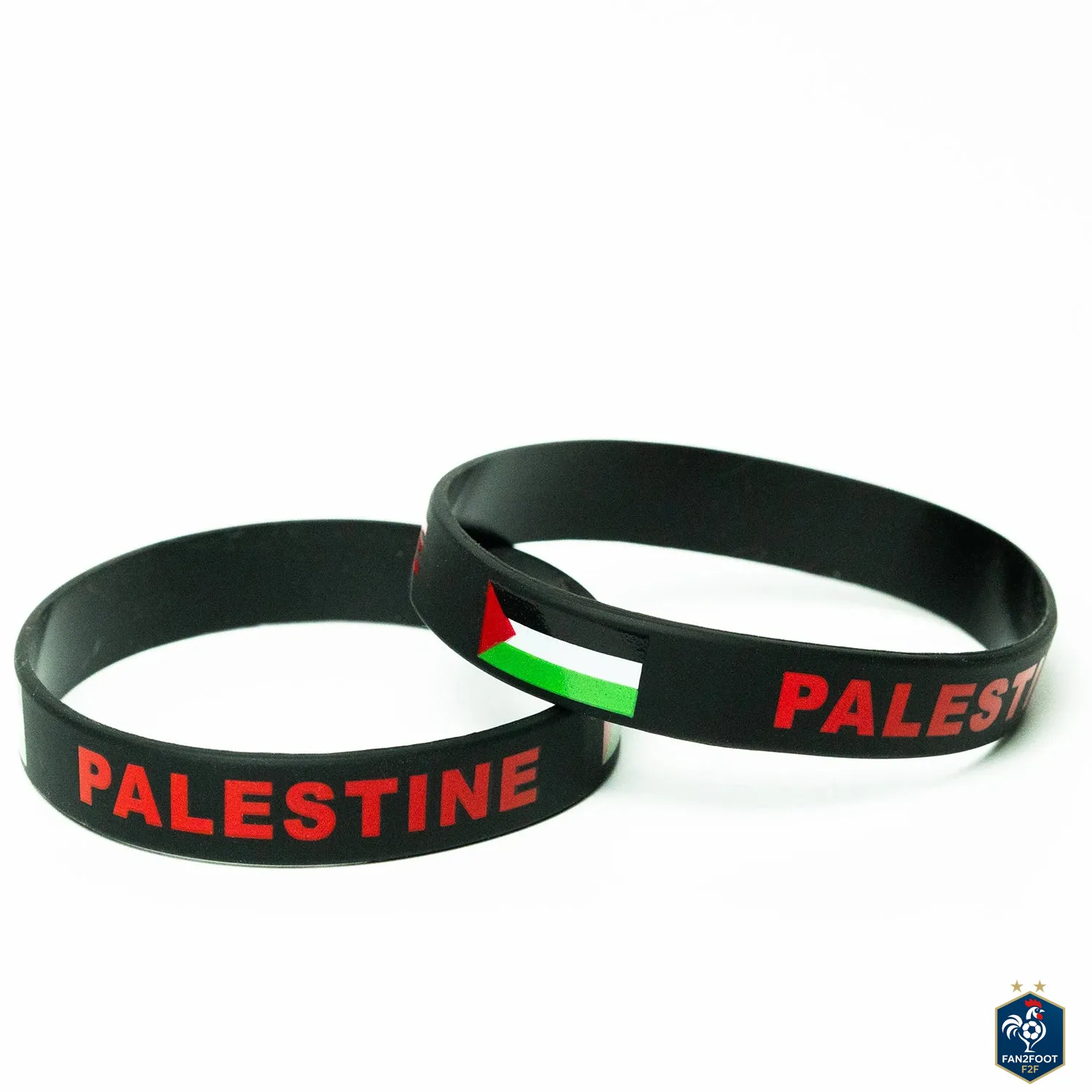 Lot de 2 Bracelets en Silicone Palestine foot-Fan2Foot