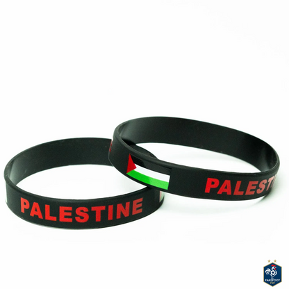 Lot de 2 Bracelets en Silicone Palestine foot-Fan2Foot