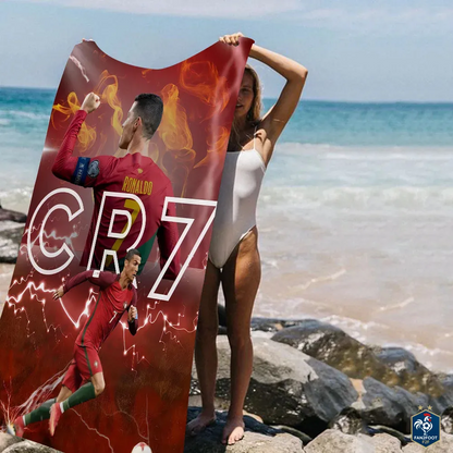 Serviette plage Cristiano Ronaldo CR7 foot-Fan2Foot