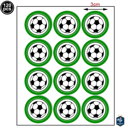 120 Autocollants Football Anniversaire foot-Fan2Foot