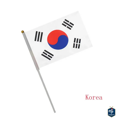 Lot de 10 Drapeaux à Main - Pays foot-Fan2Foot