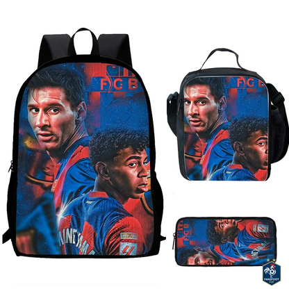 Ensemble Cartable Enfant 3 Pièces – Sac à Dos, Sac Repas, Trousse foot-Fan2Foot