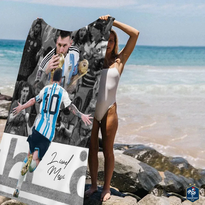 Serviette piscine Messi foot-Fan2Foot